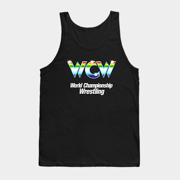 WCW Rainbow Logo Tank Top by Authentic Vintage Designs